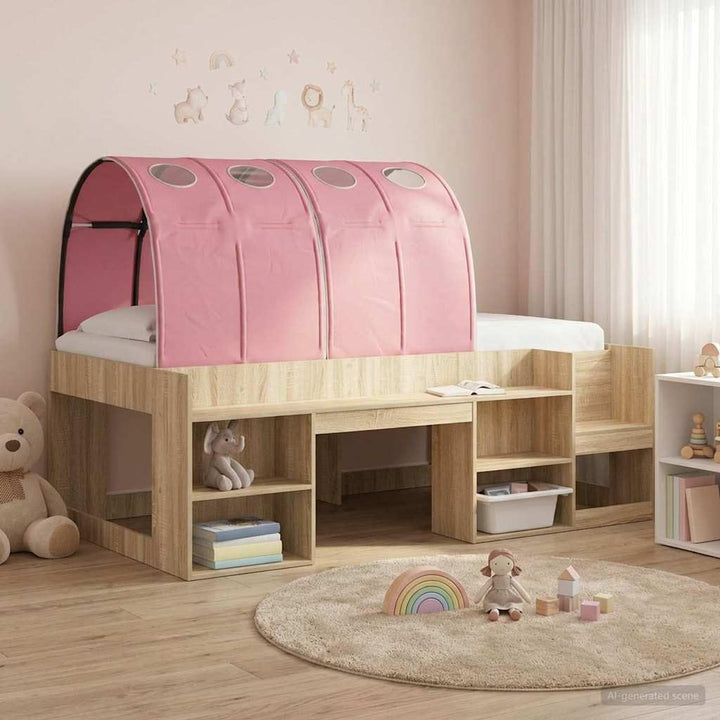 Bettunnel 2 Stück Rosa 211 x 67,5 x 2 cm Polyester für Kingsize-Betten, atmungsaktives Schlafzimmer