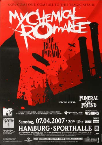My Chemical Romance - Now Come One, Hamburg 2007 » Konzertplakat/Premium Poster | Live Konzert Veran