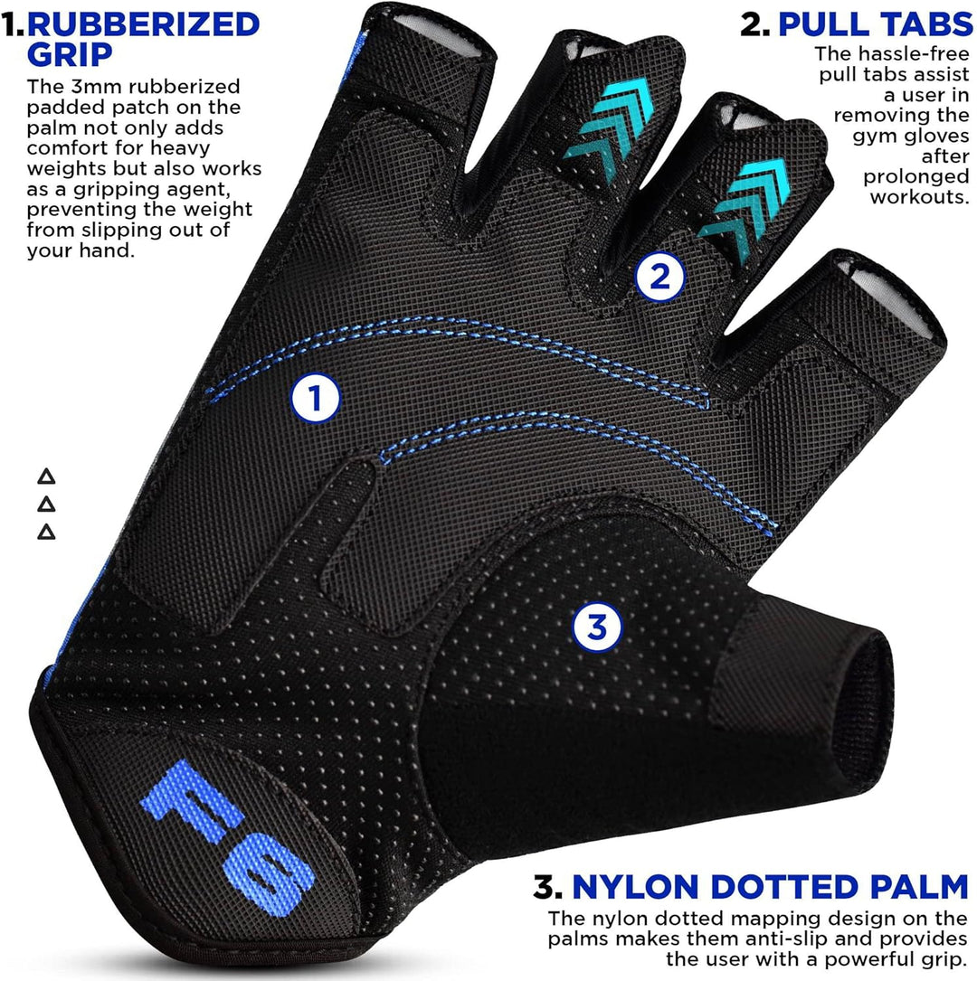 RDX Fitness Handschuhe Damen Herren, Gewichtheben Trainingshandschuhe Krafttraining, rutschfest Gym