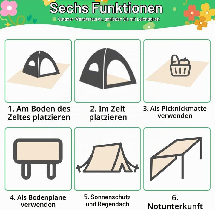 Picknickdecke wasserdicht, 150 x 210 cm Mini picknickdecke, Wasserdicht und schmutzabweisend, Ultral