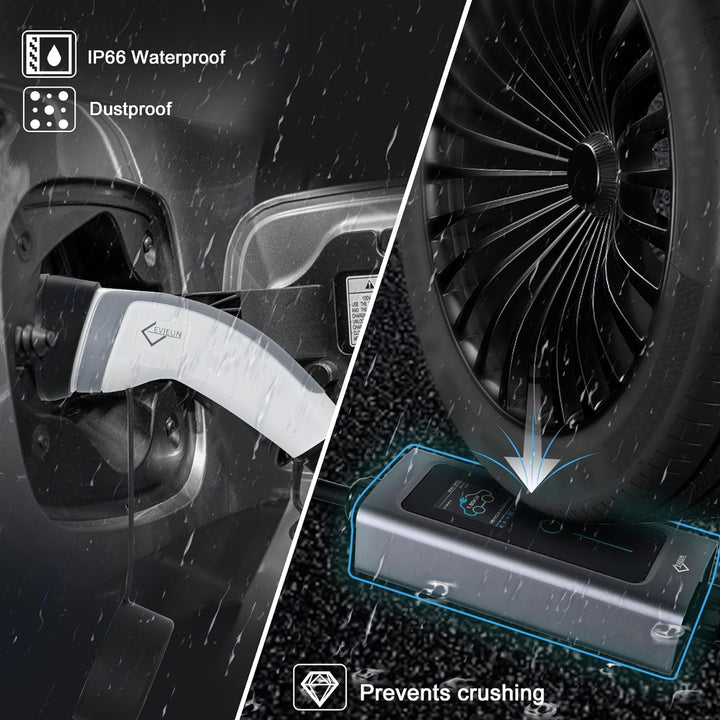 EVIEUN EV Ladekabel Typ 2 11 kW 3-Phasen 6-16 A 5 M, EV-Ladegerät Ladekabel CEE auf Typ 2 mit Allen