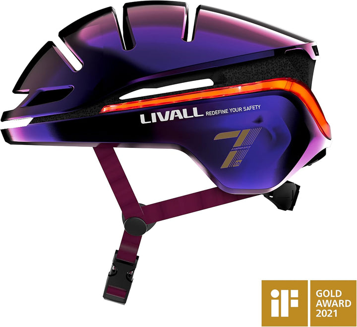 LIVALL Evo21 Fahrradhelm Purple M 54 - 58 cm Single, Purple M 54 - 58 cm Single