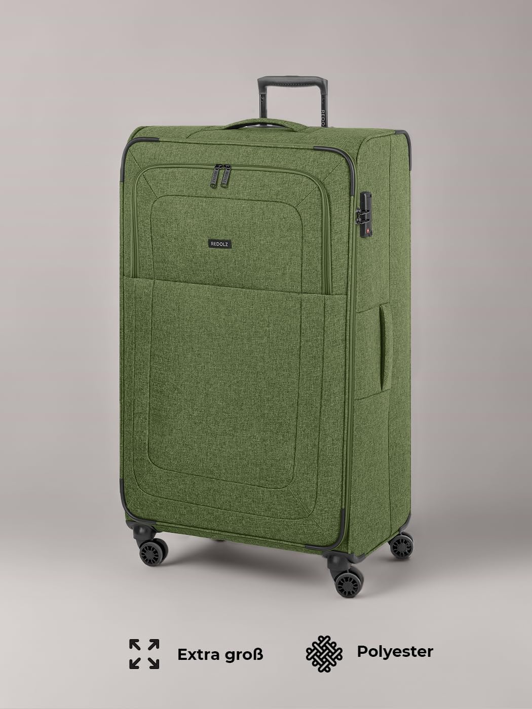 REDOLZ XL Jumbo 4-Rollen Koffer sehr gross 52 x 30 x 90 cm [Sondergrösse] Check-in Trolley mit TSA-S