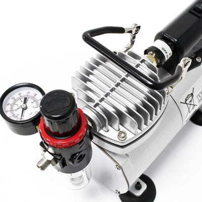 Airbrush Kompressor AF18-2 Membrankompressor 4 bar Abschaltautomatik Manometer