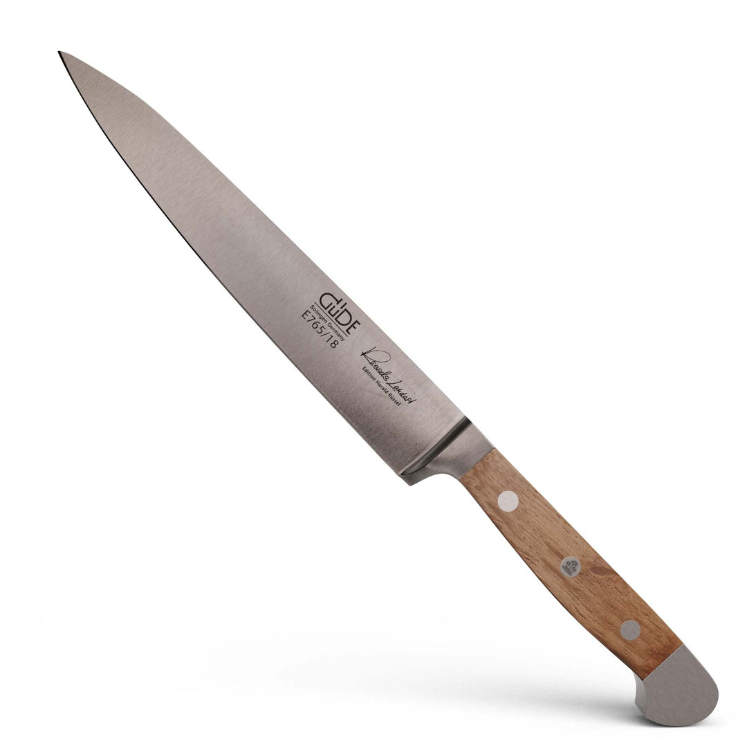 GÜDE Solingen - Filiermesser geschmiedet, 18 cm, Fasseichenholz, ALPHA FASSEICHE, Doppelkropf, Handm
