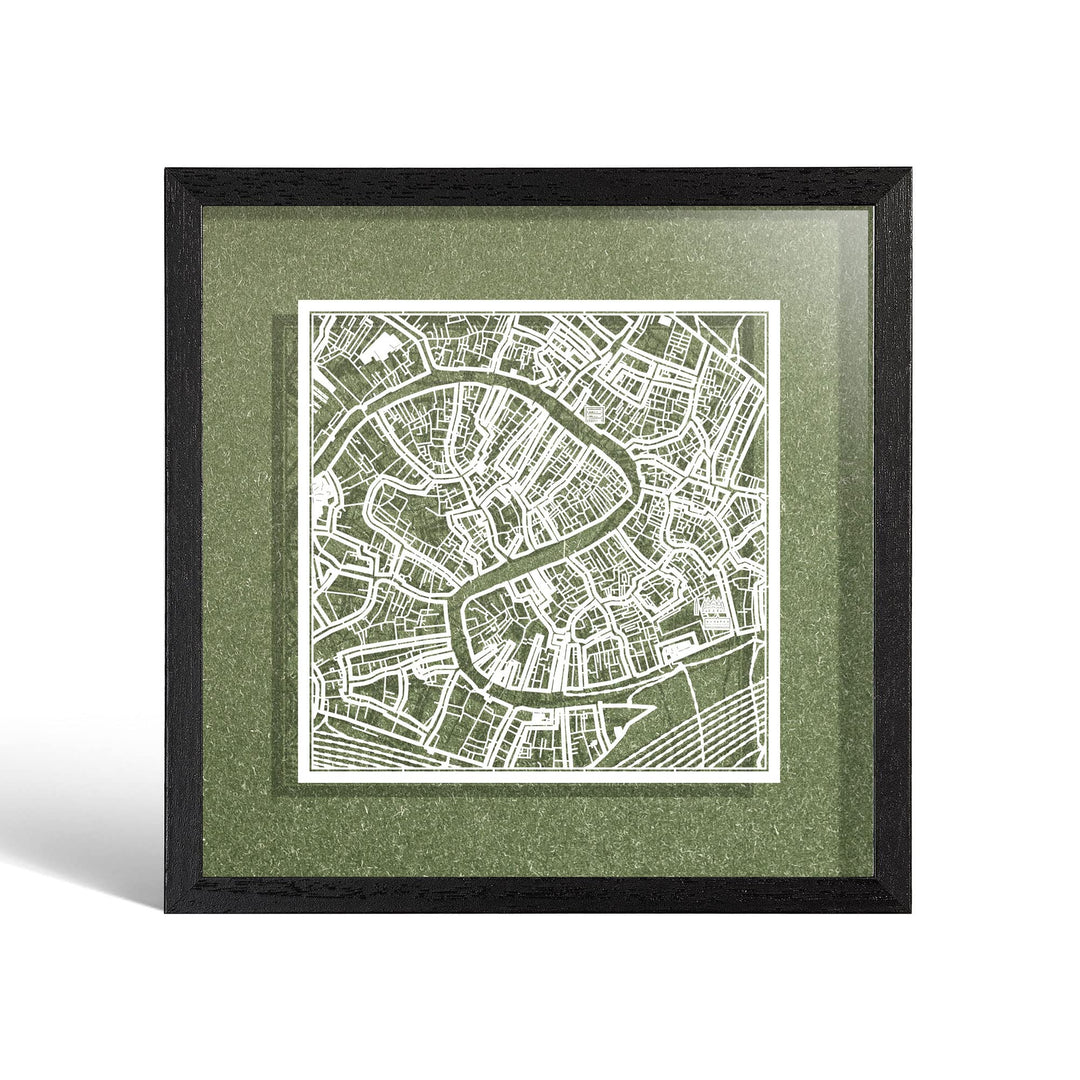 O3 DESIGN STUDIO - Marco de Papel para mapas, 22,8 x 22,8 cm, en Caja de Regalo, Fondo, autocambiant