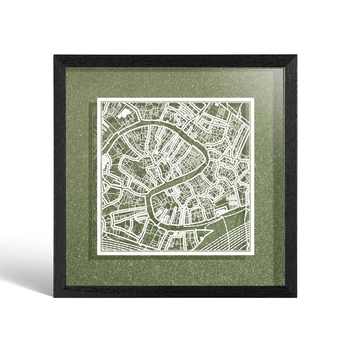 O3 DESIGN STUDIO - Marco de Papel para mapas, 22,8 x 22,8 cm, en Caja de Regalo, Fondo, autocambiant