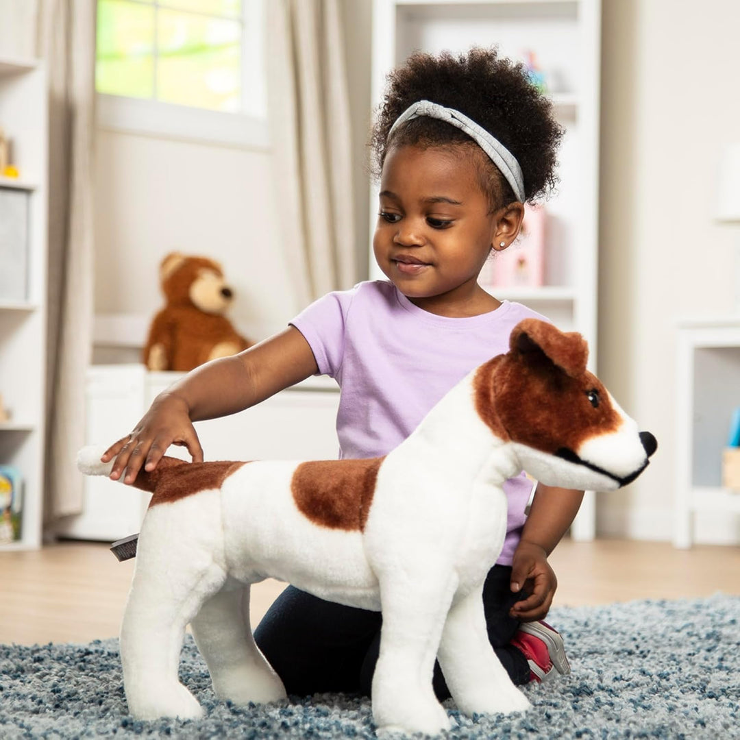 Melissa & Doug Jack Russell Terrier – Plüsch Spielzeug für Kinder | Tier Weiches Spielzeug | Alle Al