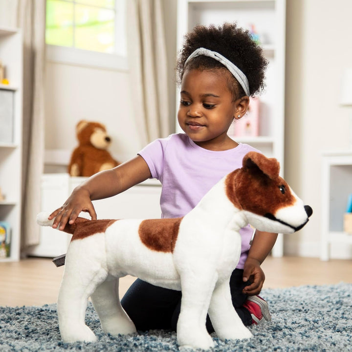 Melissa & Doug Jack Russell Terrier – Plüsch Spielzeug für Kinder | Tier Weiches Spielzeug | Alle Al