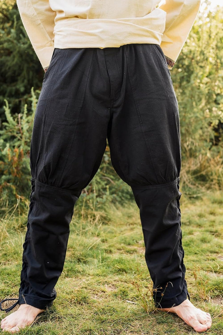 Leonardo Carbone® Wikingerhose mit Beinschnürung Magnus - Herren Hosen, Mittelalter Kleidung, Wiking