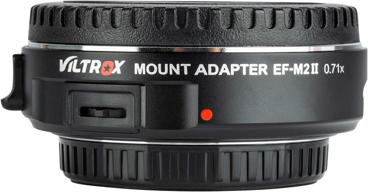 VILTROX EF-M2II Autofokus Objektivadapter 0,71x Fokalreduktor Booster Adapter für Canon EF Mount Obj