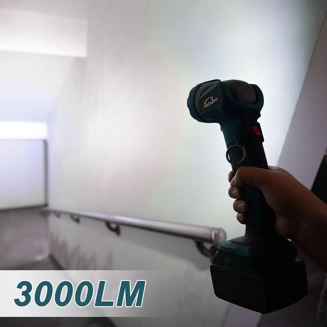 LED Taschenlampe für Makita 18V Batterie 30W Tragbarer Arbeitsleuchte 3000LM Akku-Lampe für Camping,