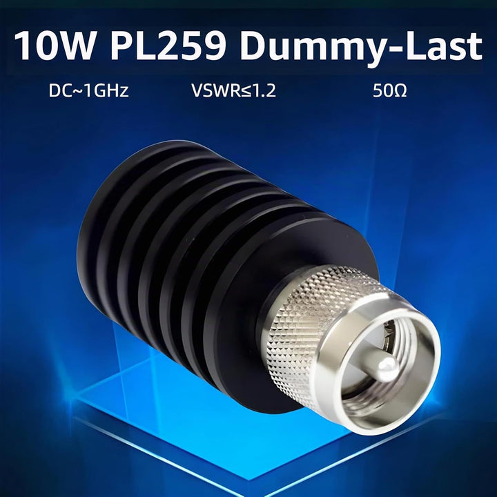 BECEN 10 Watt PL259 Dummy Load – 10W UHF Stecker Typ Stecker DC auf 1 GHz 50 Ohm UHF Typ Stecker 10