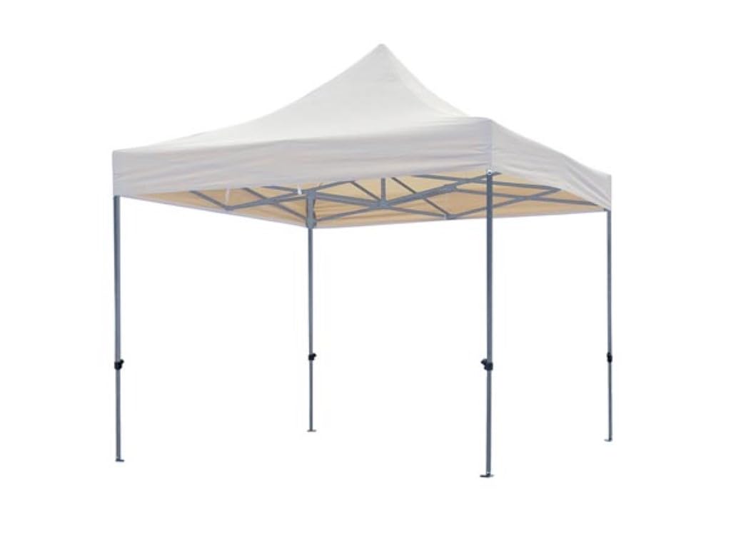 PEREL - GZB5PRO Professioneler Gartenpavillion, 3 m Breite x 3 m Länge, Weiss 166272