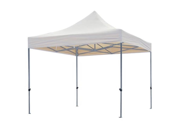 PEREL - GZB5PRO Professioneler Gartenpavillion, 3 m Breite x 3 m Länge, Weiss 166272