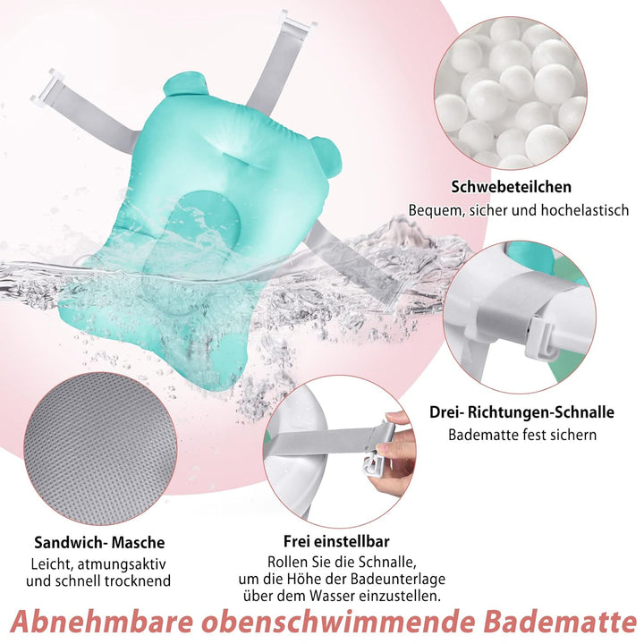 Froadp 82x50x20cm Faltbare Badewannen für Babys, Klappbare Babybadewanne, Rutschfest Kinderbadewanne