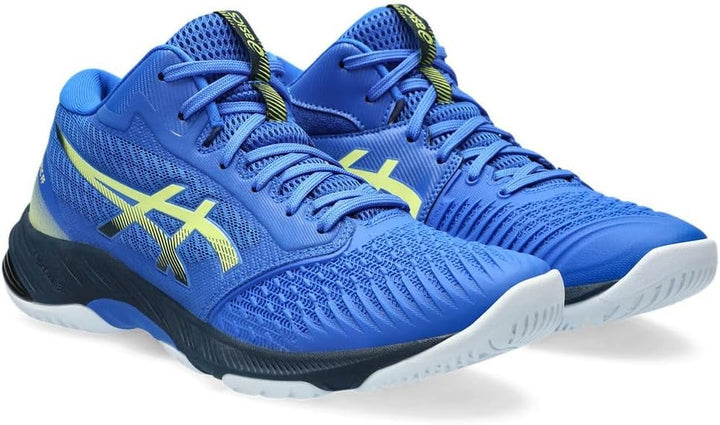 ASICS Damen Netburner Ballistic Ff 3 Sneaker 44 EU Illusion Blue Glow Yellow, 44 EU Illusion Blue Gl