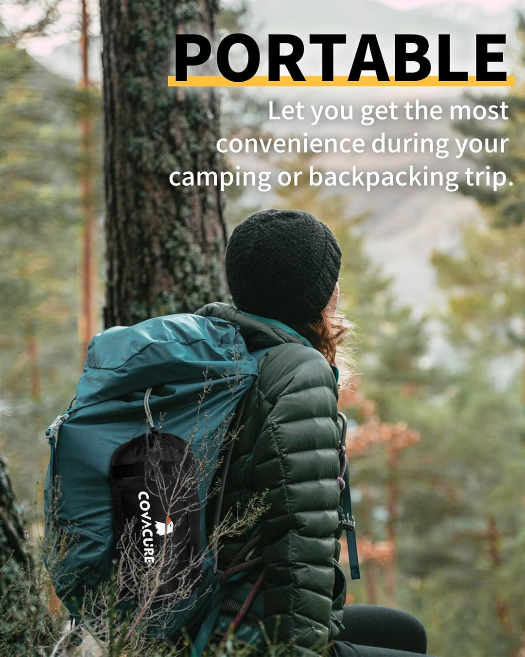 COVACURE Schlafsack Camping – Ultraleichter Sommerschlafsack und Deckenschlafsack, 3 Jahreszeiten Sl