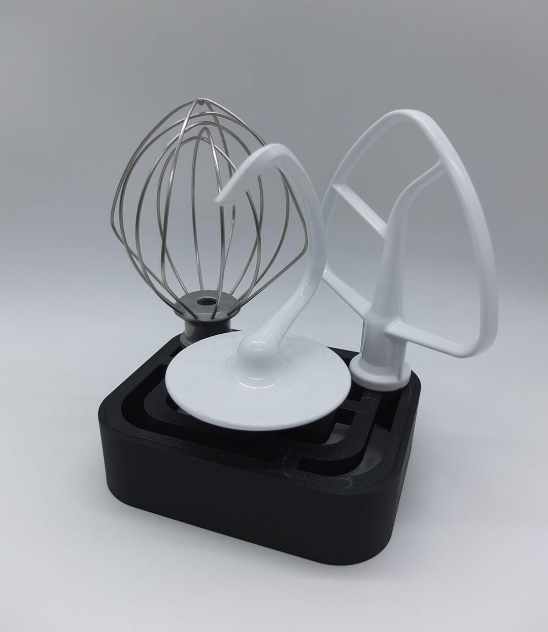 Halter Aufsteller für KitchenAid Standardaufsätze Rührelemente für 3 Aufsätze Art Deco Stil (Dark Gr