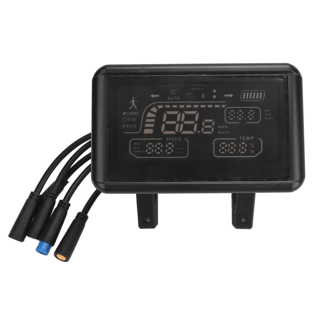 Fahrradcomputer, T4 Elektrofahrrad LCD Display mit 5 Wasserdichten Steckern, Fahrrad Tachometer, Fah