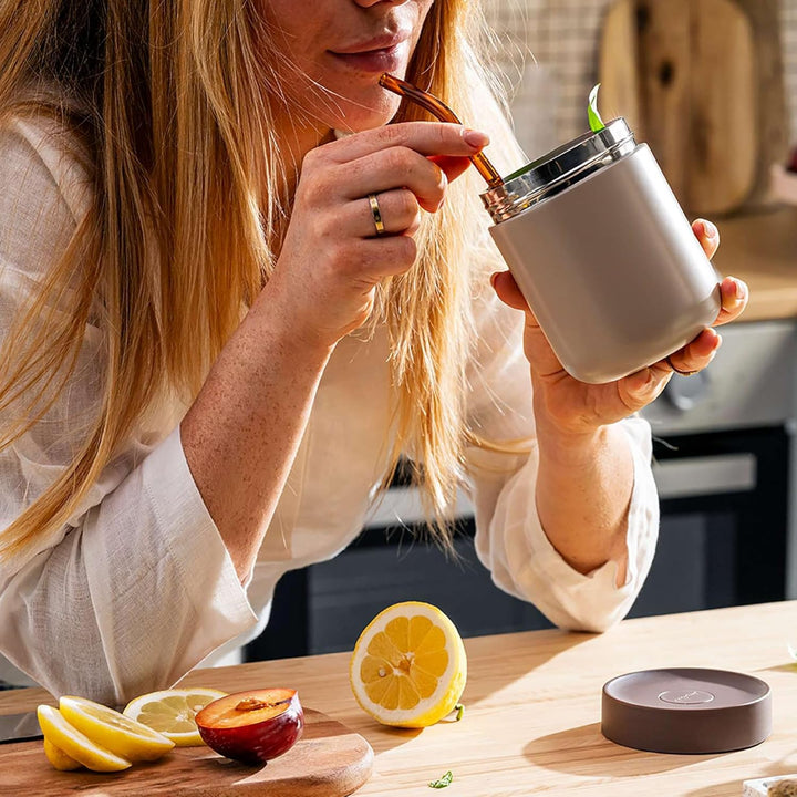 Berghoff Home Thermobehälter für Essen – 0,5L – Edelstahl Warmhaltebehälter – Thermobecher für Geträ