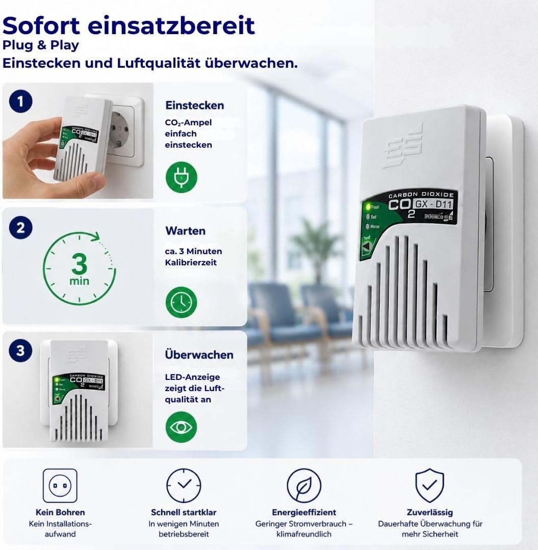 CO2 Steckdosenampel GX-D11