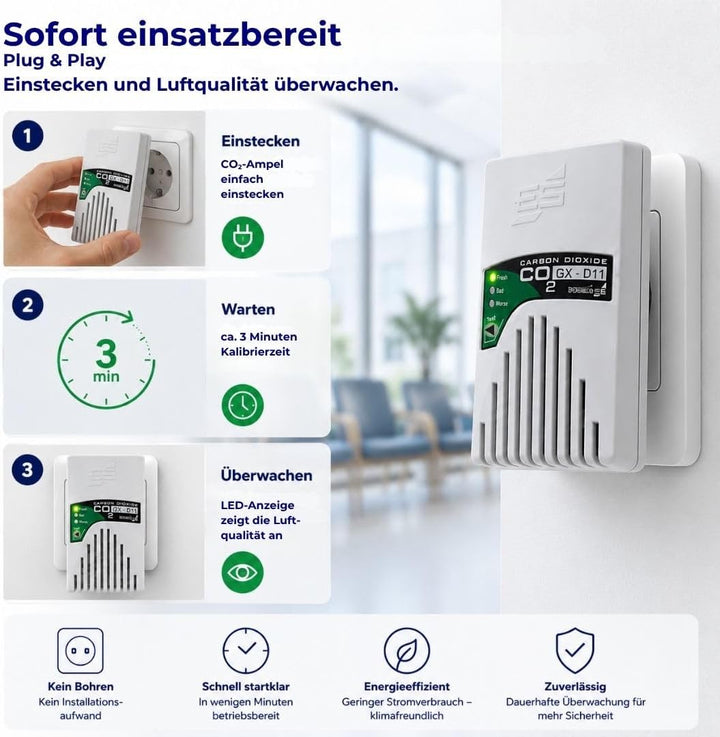 CO2 Steckdosenampel GX-D11