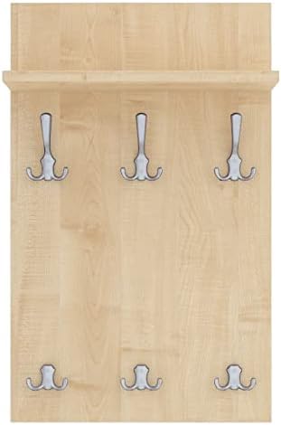 80x50 | MEDI Garderobenpaneel Wandgarderobe Garderobe Wandpaneel Kleiderstange ALUMINIUM | AHORN 80x