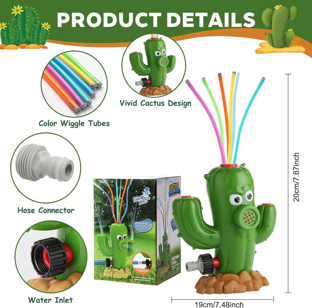 Wasserspielzeug für Kinder, Outdoor Kaktus Wassersprinkler Wasserspritz Wasserspiel Gartenspielzeug