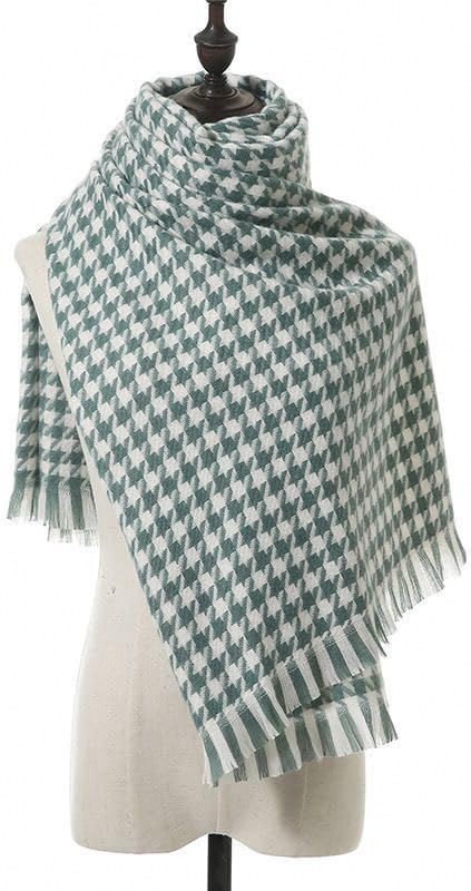 GLORIS Warmer Kaschmir Schal Herbst Winter Hahnentritt Schal/XL Stola Umschlagtuch Warm Pashmina Sch
