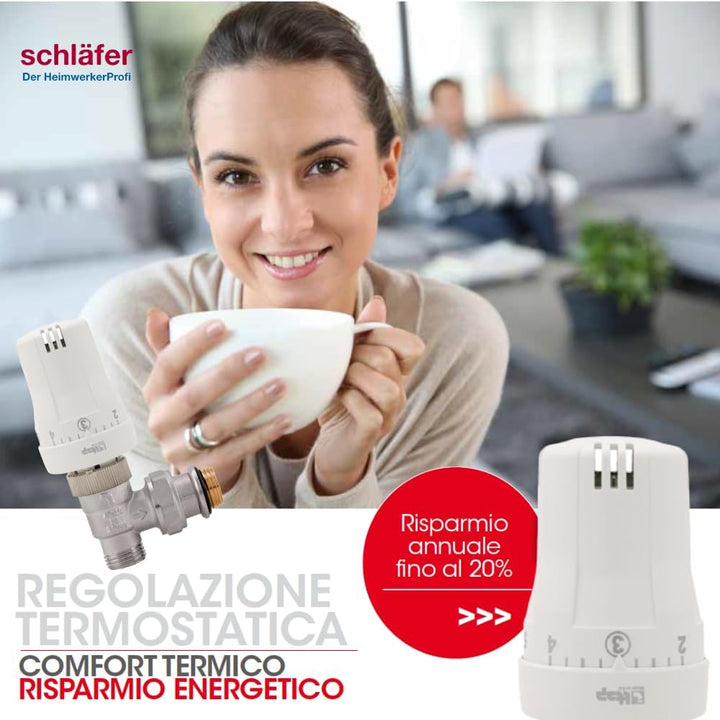 Schläfer 37021001 - Thermostat-Komplett-Set, Thermostatkopf mit eingebautem Flüssigkeitsfühler, Fros