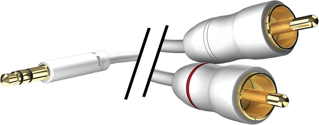 inakustik – 00310003 – Star Klinkenadapter - 3,5mm Klinke -> 2 x RCA | Für den Anschluss vom Smartph