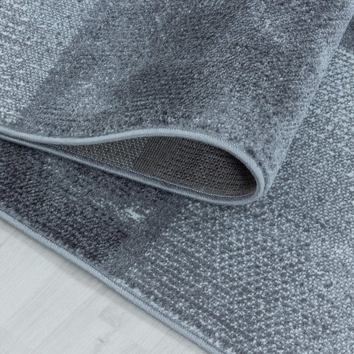 Carpetsale24 Modern Designer Teppich, Kurzflor Karo Design - Marmor Optik, Rechteckig, Grau Weiss, W