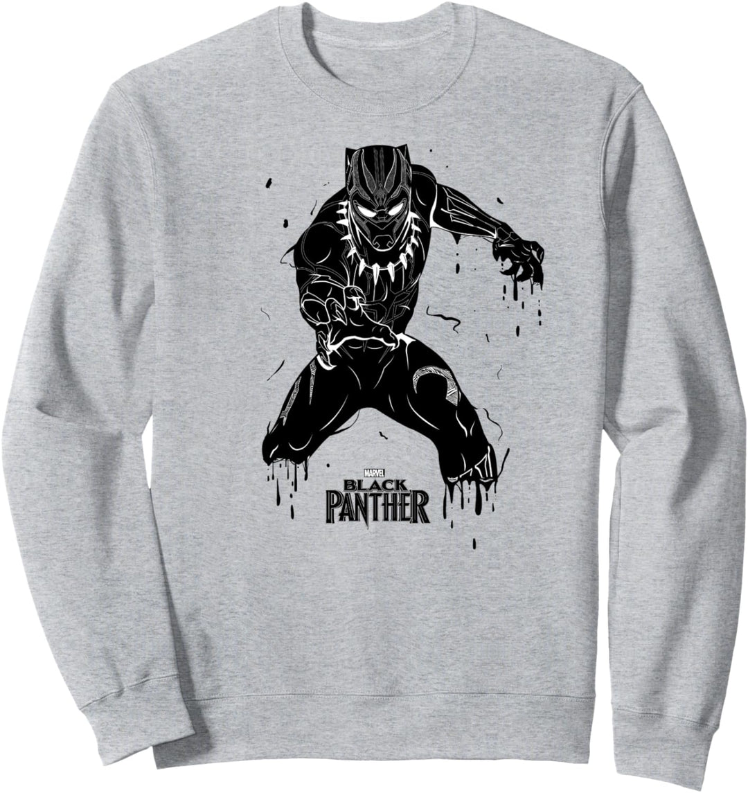 Marvel Black Panther Paint Splatter Portrait Sweatshirt