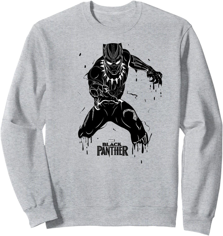Marvel Black Panther Paint Splatter Portrait Sweatshirt