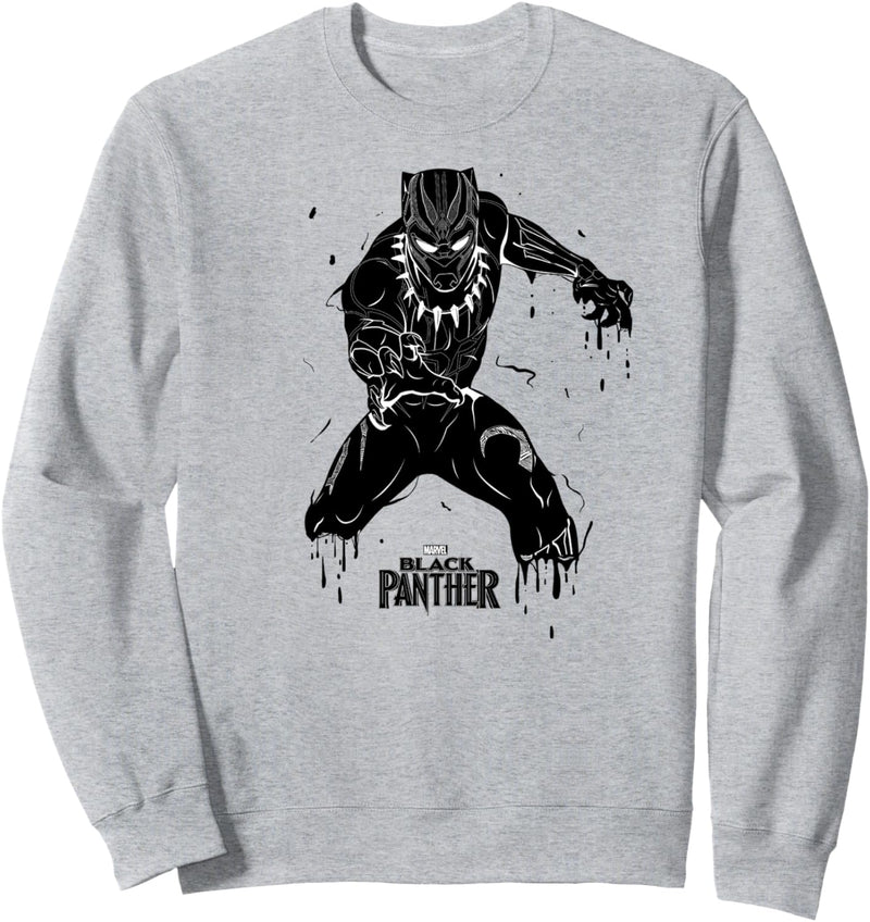 Marvel Black Panther Paint Splatter Portrait Sweatshirt