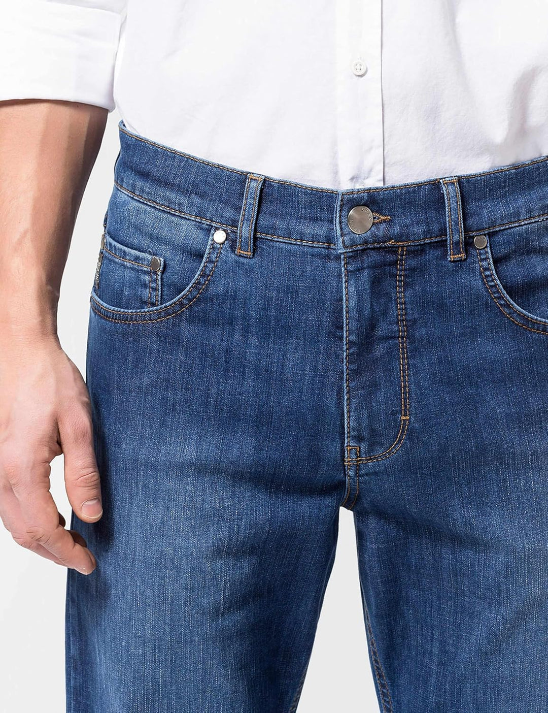 BRAX Herren Cooper Jeans 42W / 36L Regular Blue Used (Nos), 42W / 36L Regular Blue Used (Nos)