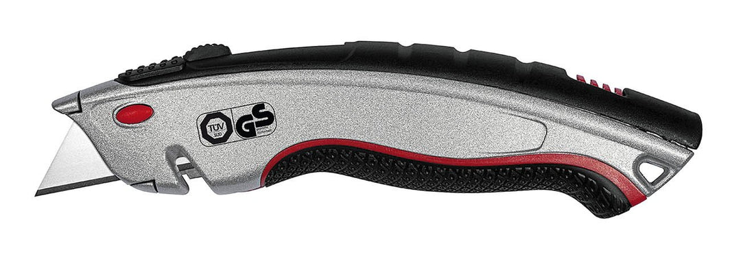Wedo 78850 Safety Cutter Profi Plus (mit automatischem Klingenrückzug inklusive 5 Trapez-Ersatzkling
