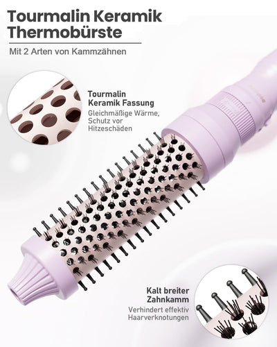 Bestauty 3 in 1 Thermal brush [38mm 32mm 45mm] Lockenstabbürste [5 einstellbarer Temperatur 150-230℃