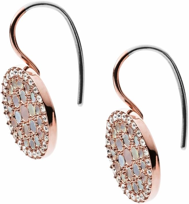 Fossil Ohrringe Für Frauen, 1,27 Cm Rose Gold Edelstahl-Ohrringe, JF01737791