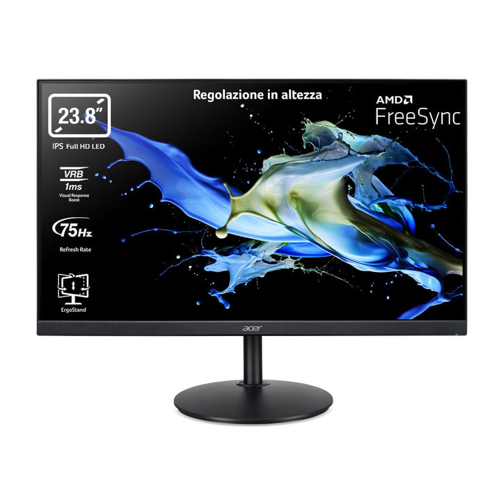 Acer CB242Y Monitor 23,8 Zoll (60 cm Bildschirm) Full HD, 75Hz HDMI/DP, 60Hz VGA, 1ms (VRB), HDMI 1.