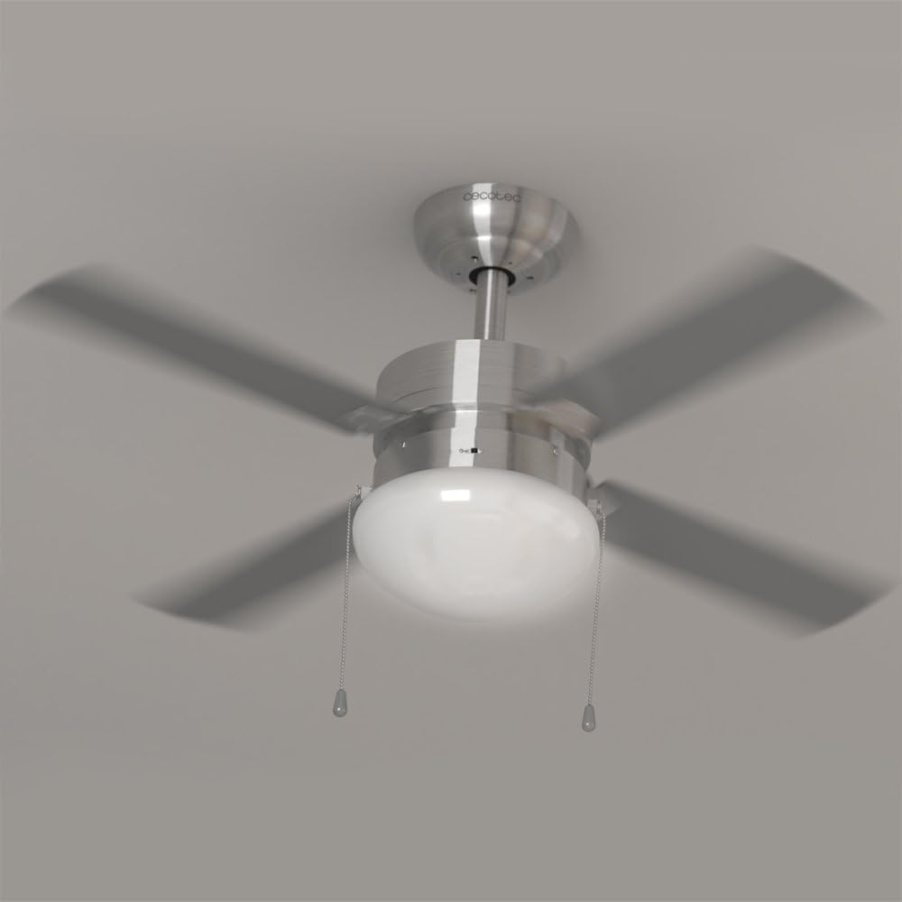Cecotec Deckenventilator mit Licht EnergySilence Aero 450. 50 W, 4 Umkehrbare Flügel 42", Sommer- un
