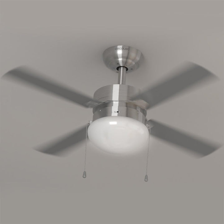 Cecotec Deckenventilator mit Licht EnergySilence Aero 450. 50 W, 4 Umkehrbare Flügel 42", Sommer- un