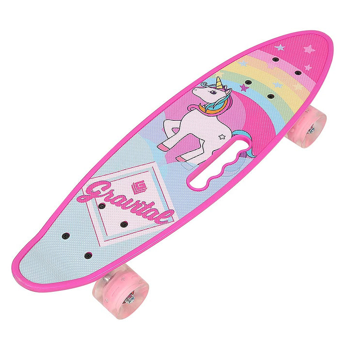 Skateboard Kinder, Komplettboard hochwertige mit LED-Leuchtrollen für ab 4 Jahren Kinder, Jungen, Mä