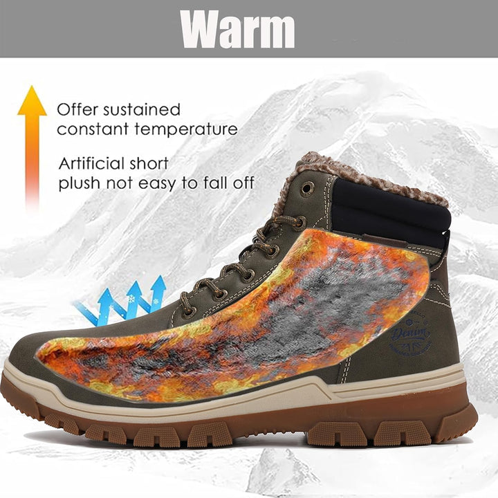 ARRIGO BELLO Winterstiefel Herren Winterschuhe Gefüttert Rutschfeste Warm Stiefel Gemütlich Trekking