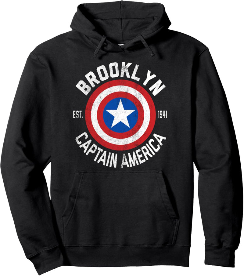 Marvel Comics Retro Classic Captain America Brooklyn Schild Pullover Hoodie