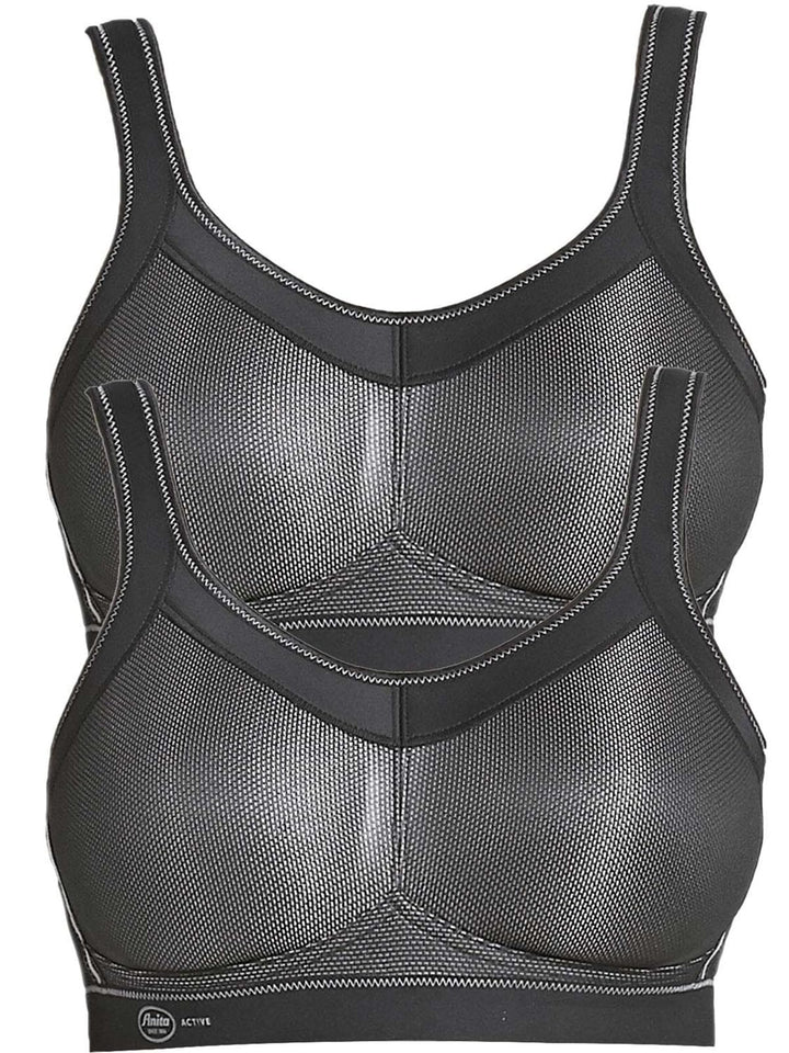 Anita 2er Sparpack Sport BH Momentum 5529 Gr. 65-105 A-H 65B Schwarz/Schwarz, 65B Schwarz/Schwarz
