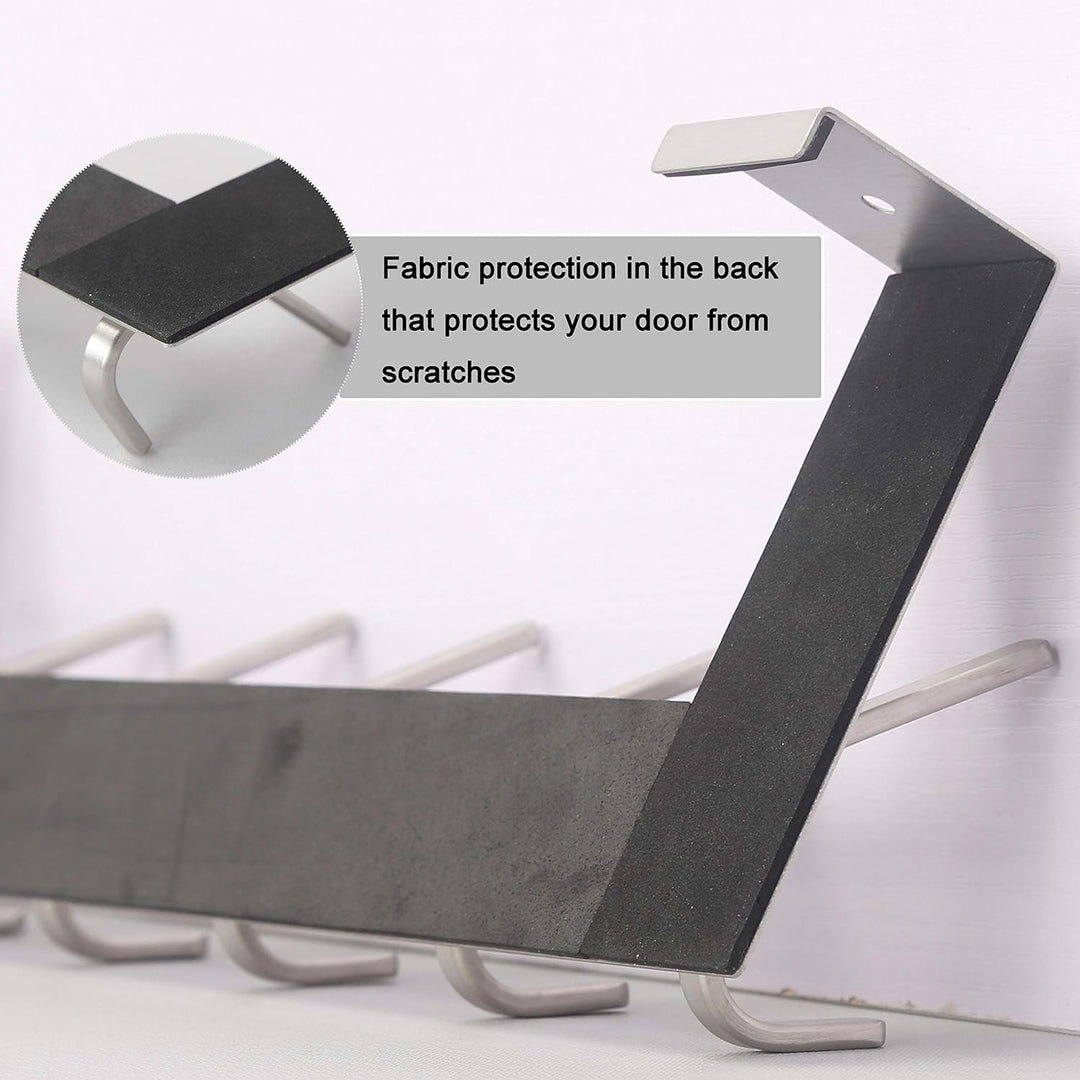 WEBI Türhaken zum Einhängen,Türgarderobe mit 6 Haken,Türaufhänger,Kleiderhaken Tür,Haken Tür,Türhake