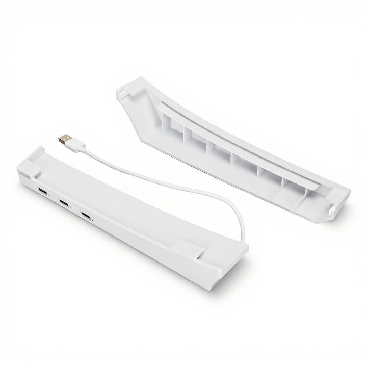 Horizontaler Ständer für Spielekonsole, Basisständer mit 4 USB-Anschlüssen, Kompatibel mit Digital E