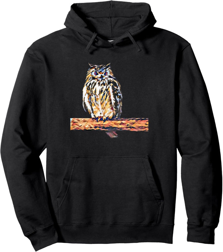 Eule Motiv Raubvogel Pullover Hoodie